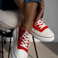 Αγορά 🧨 The Fashion Project 👟 Sneakers πάνινα με εφέ ραφές - Κόκκινο 🌟 12 Αγορά 🧨 The Fashion Project 👟 Sneakers πάνινα με εφέ ραφές - Κόκκινο 🌟 -Sneakers Κατάστημα ufasmatina sneakers me efe rafes sti sola 87567 zhkd