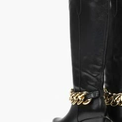 Η καλύτερη συμφωνία 😀 The Fashion Project Μπότες Western με αλυσίδα - Μαύρο 💯 -Sneakers Κατάστημα western mpotes me alusida 96149 yppn