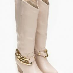 Ολοκαίνουργιο 🔥 The Fashion Project Μπότες Western με αλυσίδα - Μπεζ 👏 14 Ολοκαίνουργιο 🔥 The Fashion Project Μπότες Western με αλυσίδα - Μπεζ 👏 -Sneakers Κατάστημα western mpotes me alusida 96150 356t