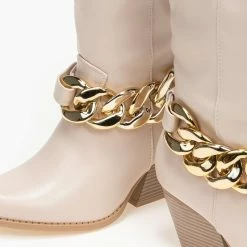 Ολοκαίνουργιο 🔥 The Fashion Project Μπότες Western με αλυσίδα - Μπεζ 👏 11 Ολοκαίνουργιο 🔥 The Fashion Project Μπότες Western με αλυσίδα - Μπεζ 👏 -Sneakers Κατάστημα western mpotes me alusida 96150 gtuy