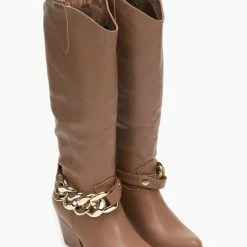 Ολοκαίνουργιο ✨ The Fashion Project Μπότες Western με αλυσίδα - Ταμπά 🌟 9 Ολοκαίνουργιο ✨ The Fashion Project Μπότες Western με αλυσίδα - Ταμπά 🌟 -Sneakers Κατάστημα western mpotes me alusida 96151 s66y